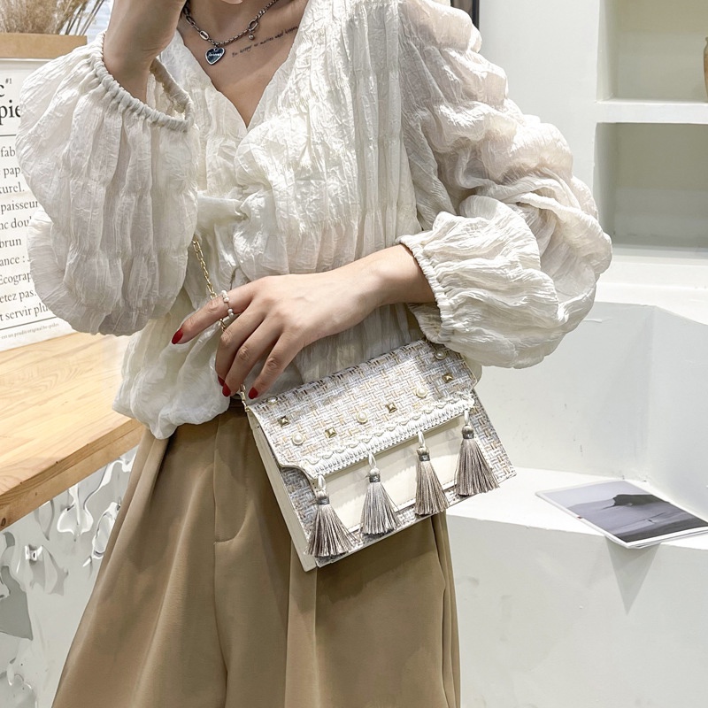 Túi đeo chéo nữ IELGY dáng vuông nhỏ kiểu thổ cẩm đơn giản phong cách retro thời trang mới