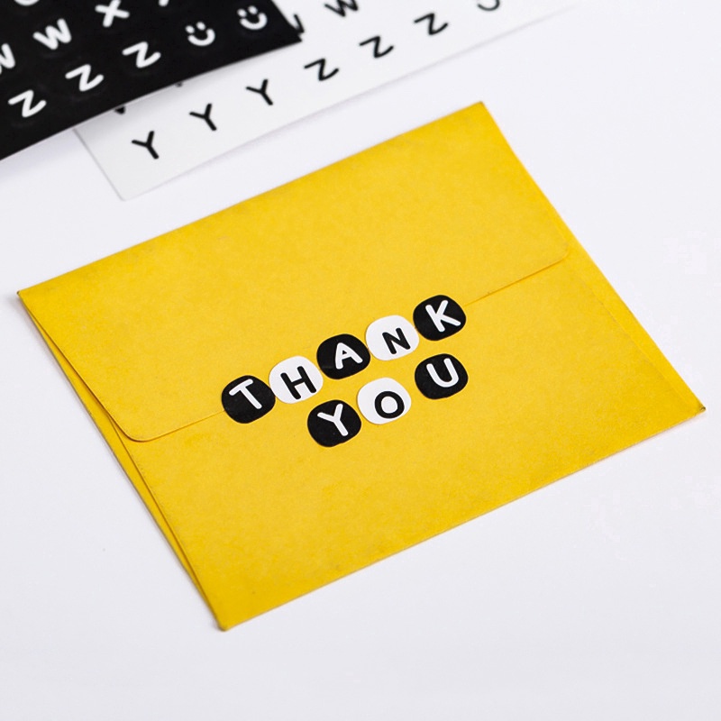 Miếng dán hình chữ cái trang trí sổ tay DIY