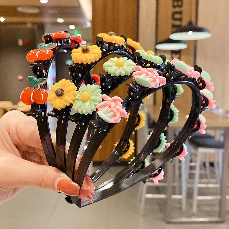 Cài tóc đính hoa nhiều màu sắc tùy chọn phong cách Hàn Quốc dễ thương cho nữ