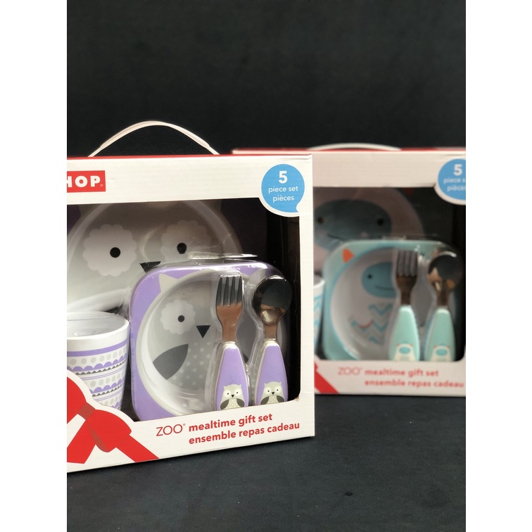 Bộ combo ăn dặm Skip Hop ZOO Winter Melamine Gift Set - Chính hãng nhập Mỹ Skiphop