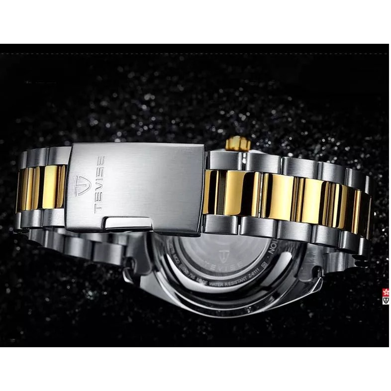 Đồng hồ cơ nam Tevise 795A chạy full kim dây kim loại (Full Gold) | BigBuy360 - bigbuy360.vn