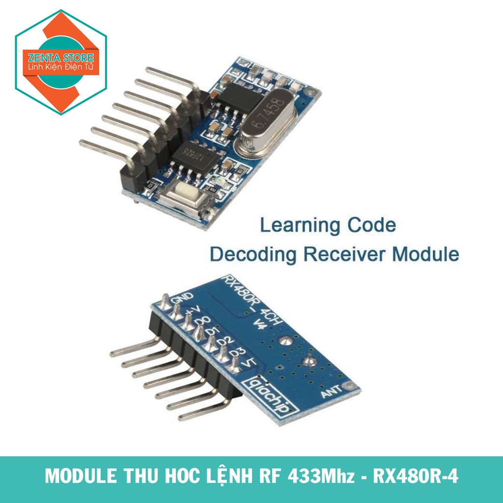 Module Thu Học Lệnh RF 433Mhz RX480R-4CH