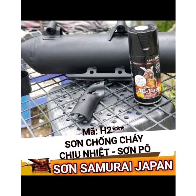 ◈⊙sơn xịt Samurai Japan chống cháy-chịu nhiệt-sơn pô. Mã H2***