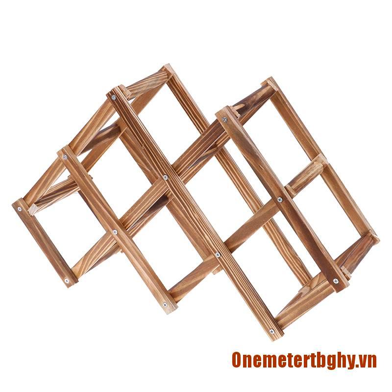 ༺๑One๑༻Wooden Red Wine Rack 5/6/10 Bottle Holder Mount Bar Display Shelf Folding Rack