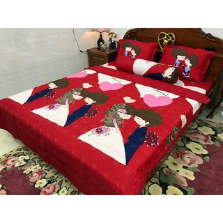 Xả Kho Bộ chăn ga gối cotton poly hè 5 món mẫu công chúa hoàng tử (khách chọn mẫu nhắn tin cho shop)