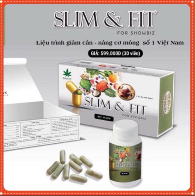 GIẢM CÂN SLIM & FIT CHÍNH HÃNG ( TẶNG KÈM 12 DETOX HOA QUẢ SẤY)