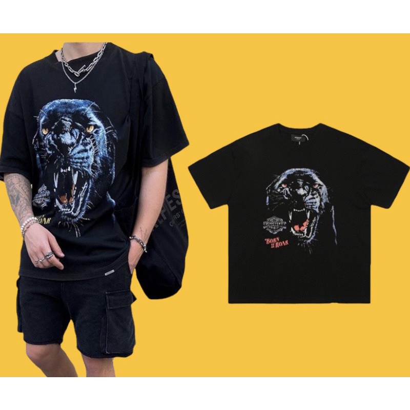 Áo Tee REPRESENT Born to Ride Panther Vintage Black T-Shirt