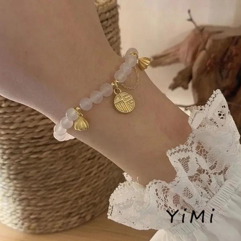 Vòng đeo tay may mắn cho nữ đính cườm cổ điển của Chinoiserie