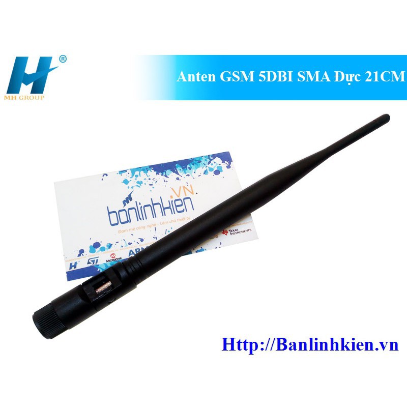 [Minh Hà] Anten GSM 5DBI SMA Đực 21CM