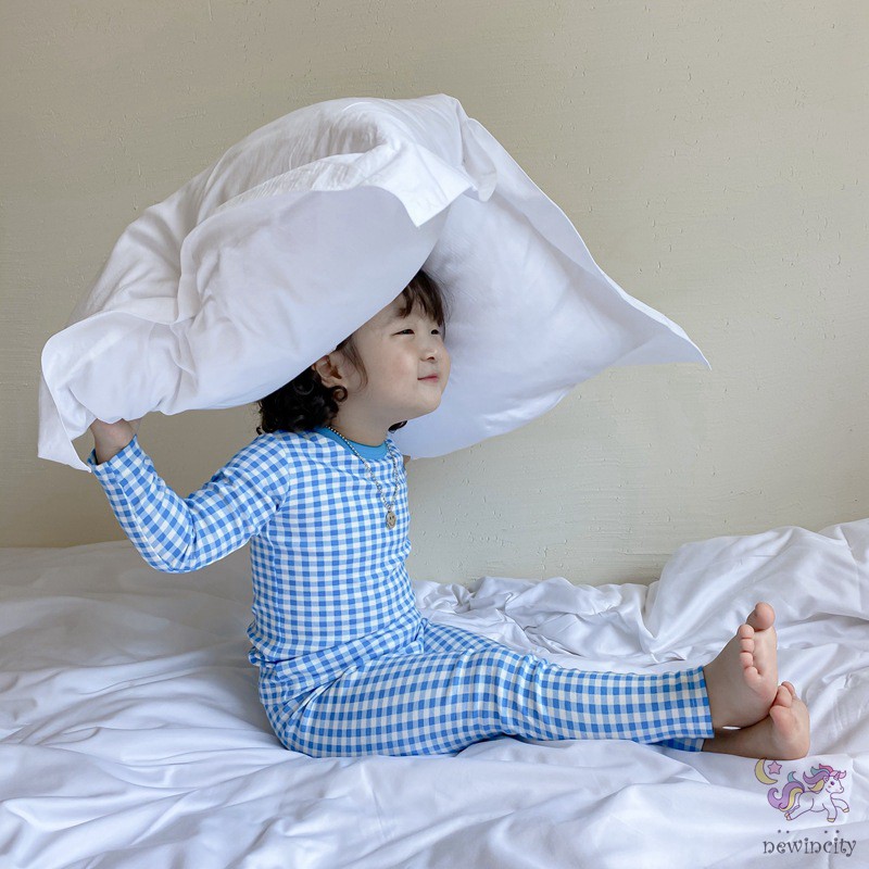 Bộ quần áo cotton sọc caro dễ thương dành cho bé