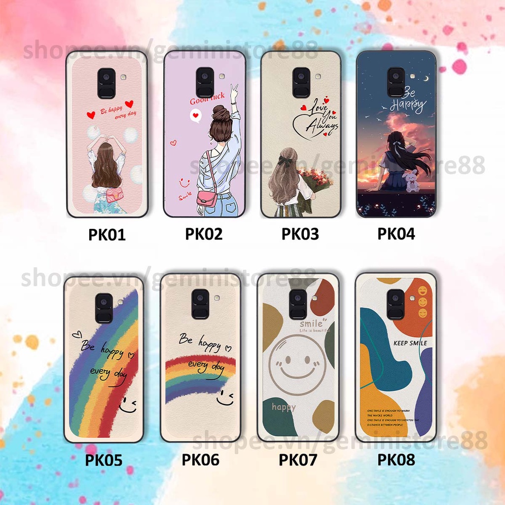 Ốp Samsung A6 2018 / A6 Plus / A6+ in hình cô gái be happy trẻ trung cá tính năng động