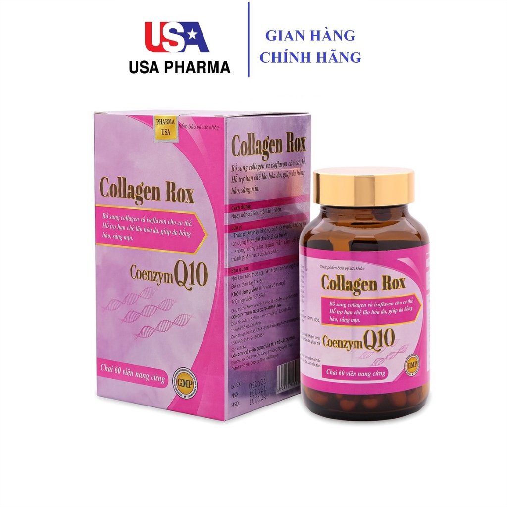 Viên uống đẹp da Collagen Rox HDPHARMA tăng nội tiết tố nữ - 60 viên [Collagen Rox Coenzym Q10]