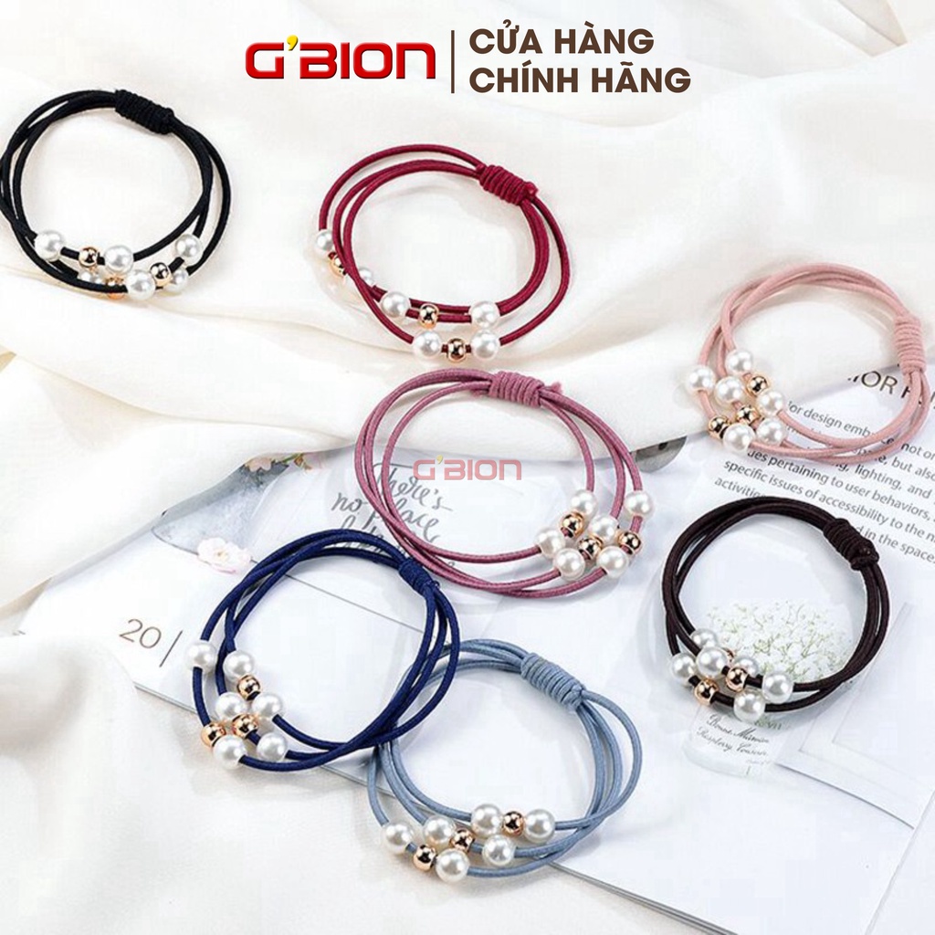 Buộc tóc đính đá nhân tạo 3 dây, NPP GBION
