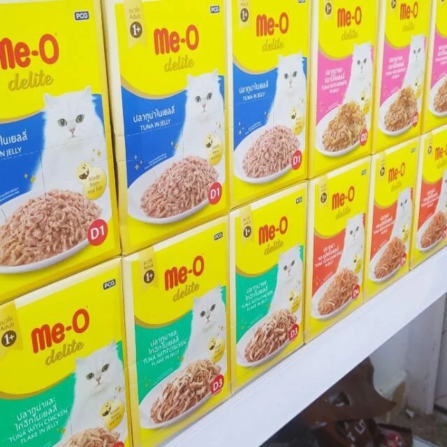 Pate Cho Mèo Me-O Delite Đủ Hương Vị Gói 70g