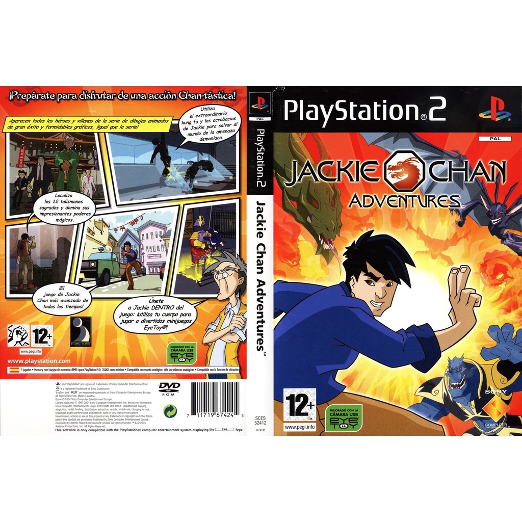 Đĩa trò chơi PS2 Jackie Chan Adventures Chất lượng tốt Giao hàng nhanh (DVD)