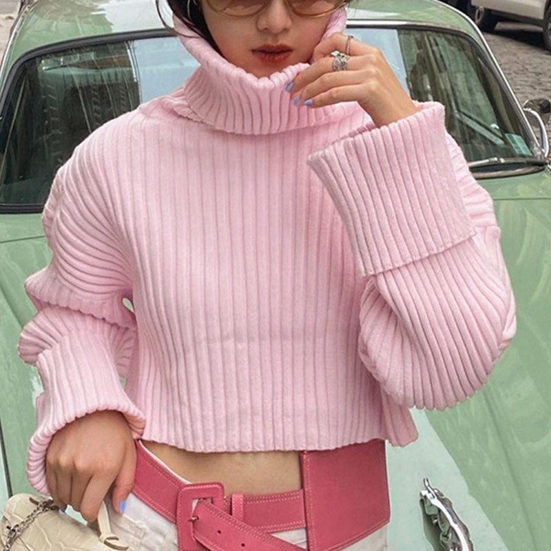 Áo Sweater Dệt Kim Tay Dài Màu Sắc Tươi Sáng Thời Trang Mùa Thu Cho Nữ