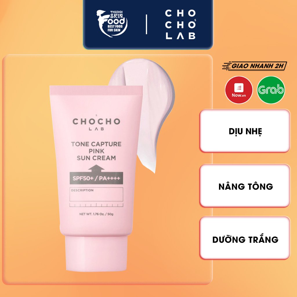 Kem Chống Nắng Nâng Tông, Bảo Vệ Da Chocho's Lab Tone Capture Pink Sun Cream SPF50+/PA++++ 50g