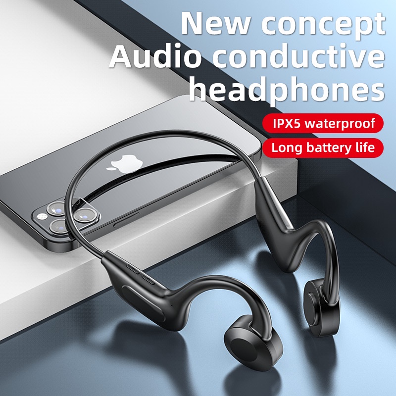 Tai Nghe Bluetooth 5.0 Không Dây Kiểu Dáng Thể Thao Tích Hợp Mic Chống Thấm Mồ Hôi Thích Hợp Khi Chạy Bộ / Leo Núi