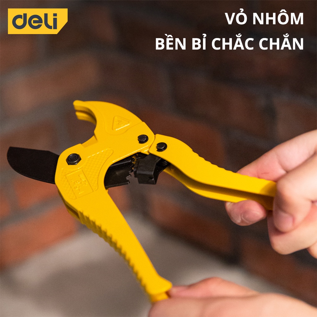 Kìm Kéo Cắt Ống Nhựa Deli Cao Cấp - Lưỡi Thép Hợp Kim Chất Lượng Cao, Sắc Bén, Siêu Bền - DL350042