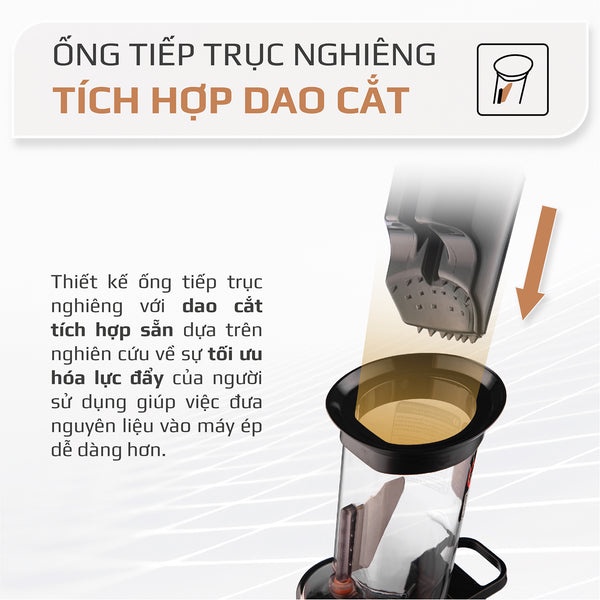 Máy Ép Chậm Olivo SJ200 - Máy Ép Trái Cây Olivo Công Suất 260W - Ép Nguyên Quả - Chỉ 39 vòng/phút - Bảo hành 24 tháng
