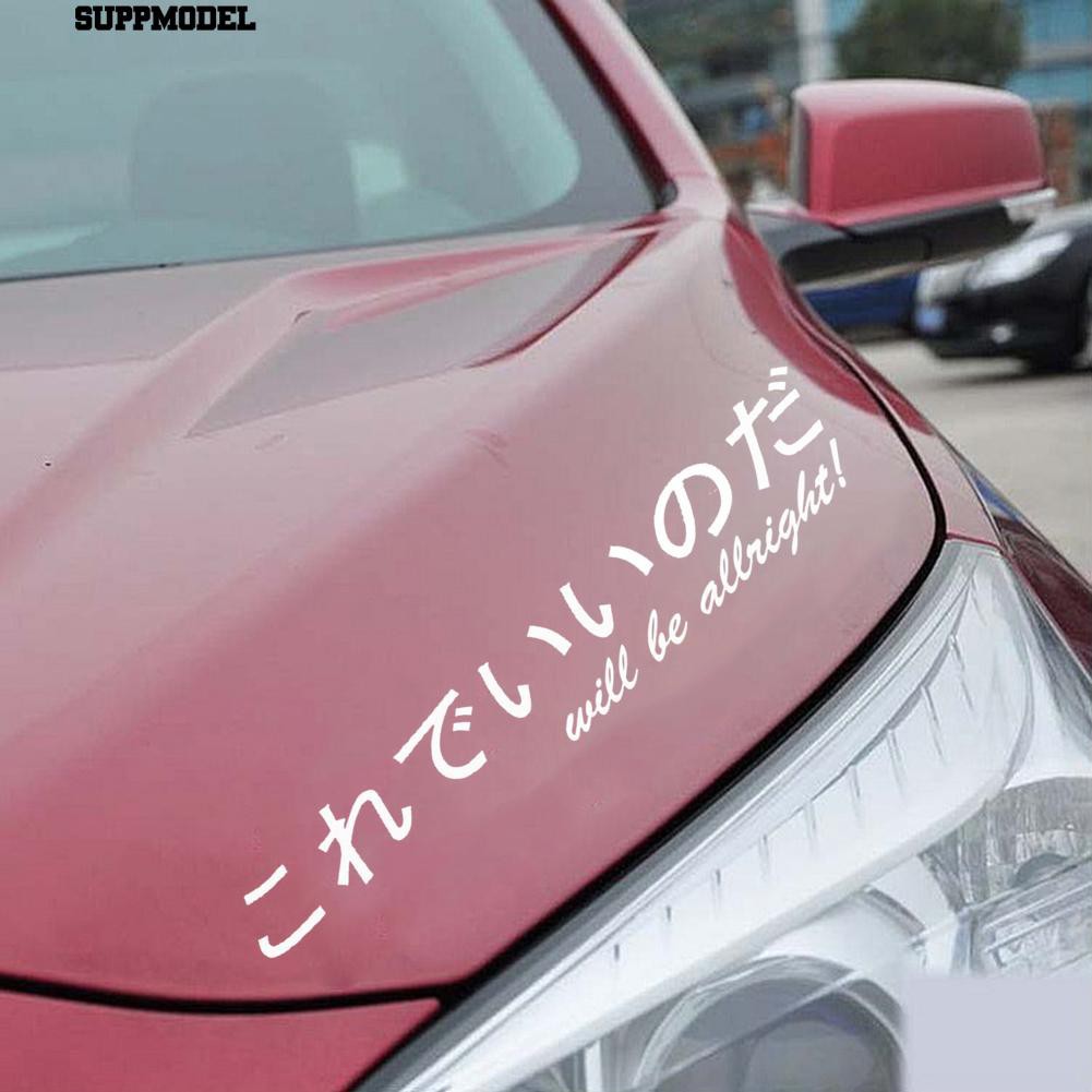 Miếng dán trang trí xe hơi họa tiết chữ Kanji Nhật Bản và Tiếng Anh