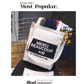 [sẵn] túi tote chéo merci