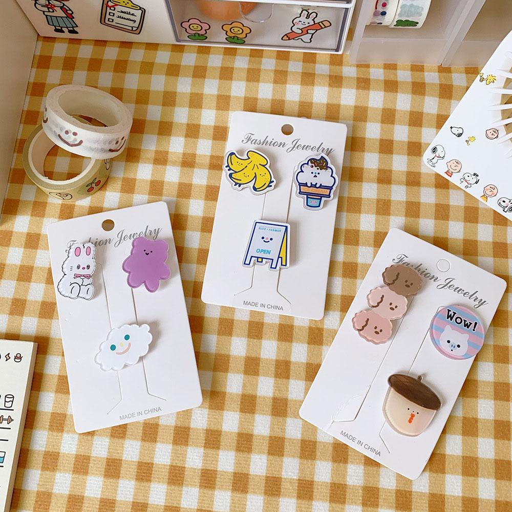 Ghim Cài Áo Bằng Acrylic Hình Hoa Hoạt Hình Dễ Thương