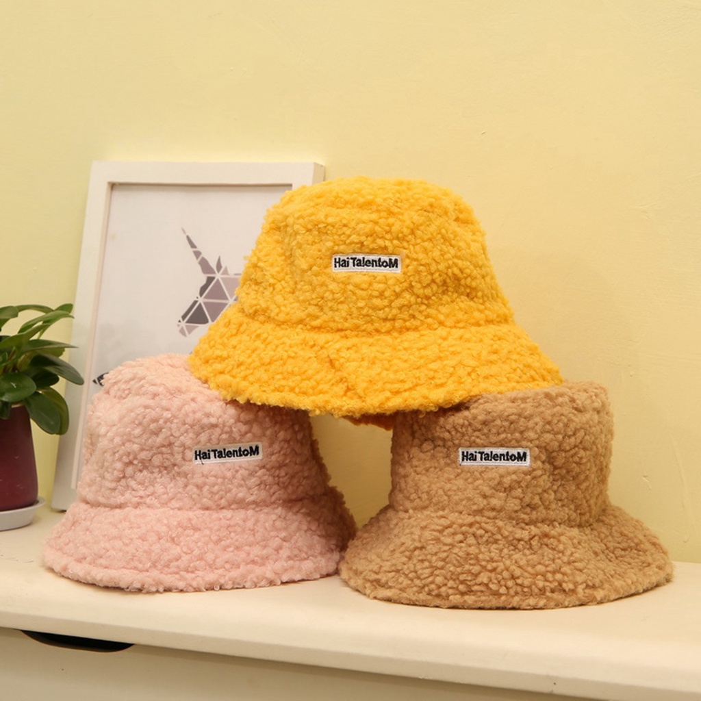 Mũ nón len nữ Hàn Quốc iLita bucket lông cừu ulzzang đẹp mùa đông thời trang đủ màu trắng, nâu, be, đen, vàng, cam, hồng