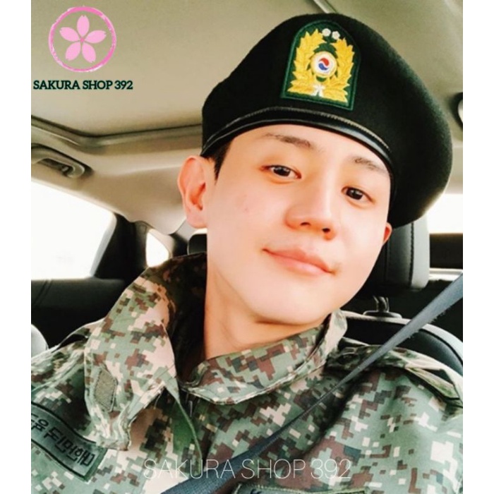 Mũ nồi nón Beret phong cách lính Hàn Quốc