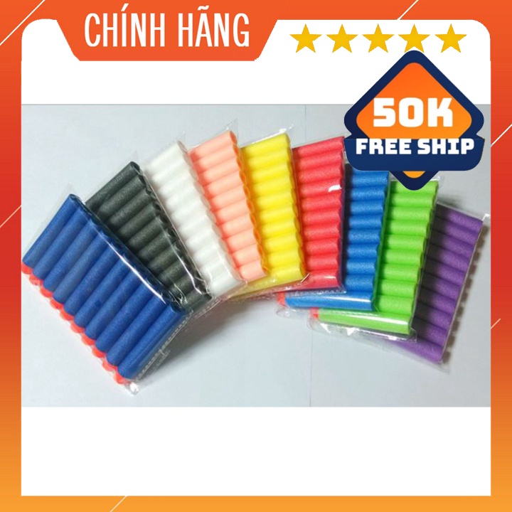 VỈ 10 QUE XỐP 7.2CM ĐẦU HÍT DÙNG CHO MỌI LOẠI NERF PHỔ THÔNG