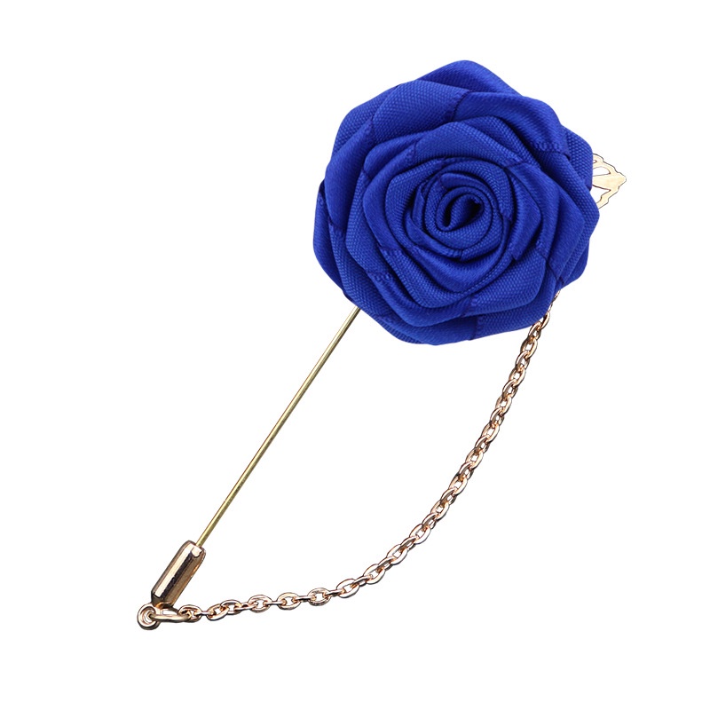 EFAN Cài Áo Hình Hoa Hồng Phối Dây Xích Thời Trang Cao Cấp Cho Nam