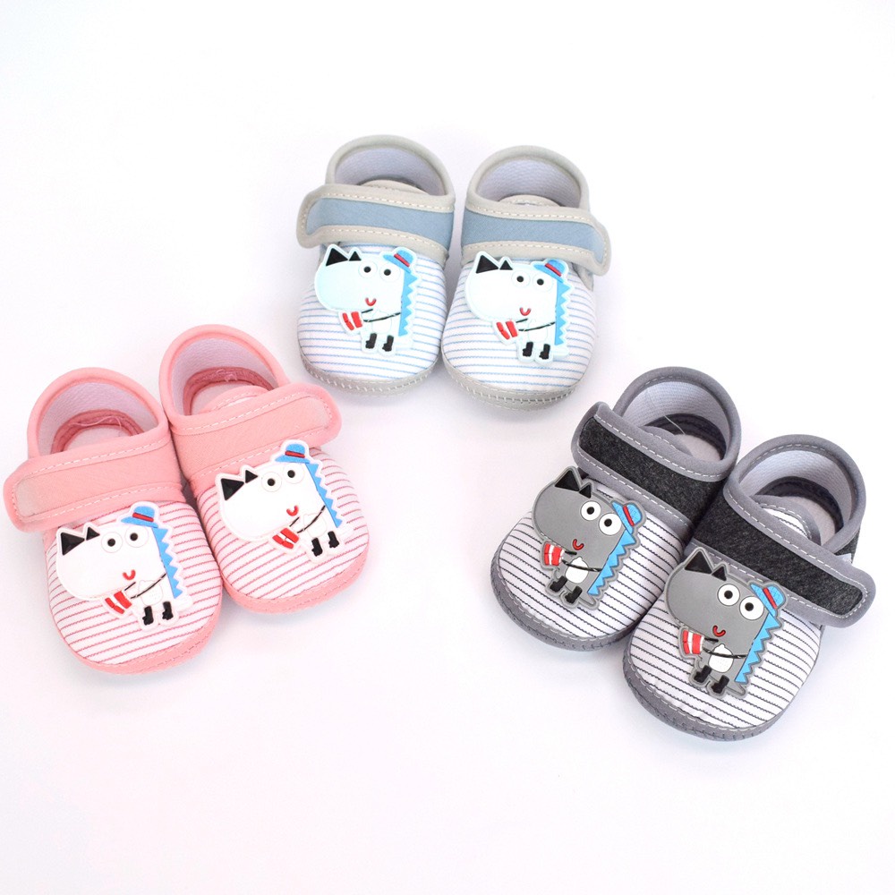 Giày tập đi Jasmine Baby vải cotton có chống trượt cho bé yêu