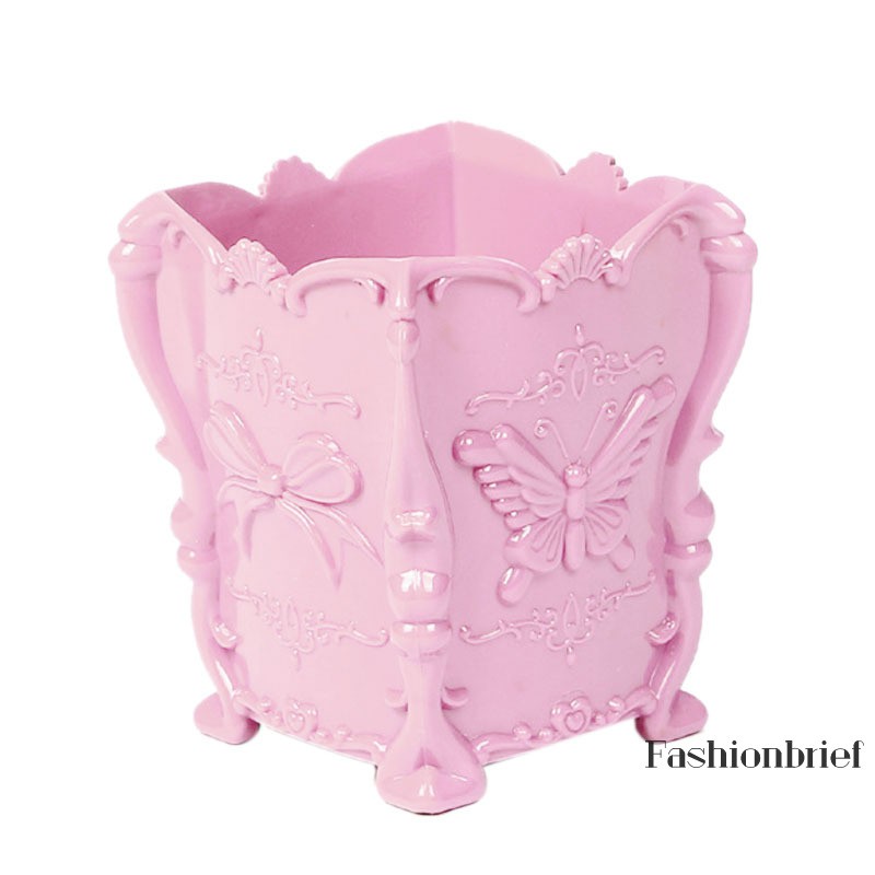 ❤BRIEF Butterfly Pattern Office Home Makeup Brush Storage Box Pencil Pen Holder
