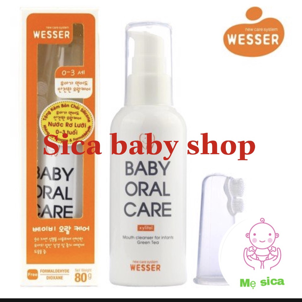 Nước rơ lưỡi baby Wesser 80gram