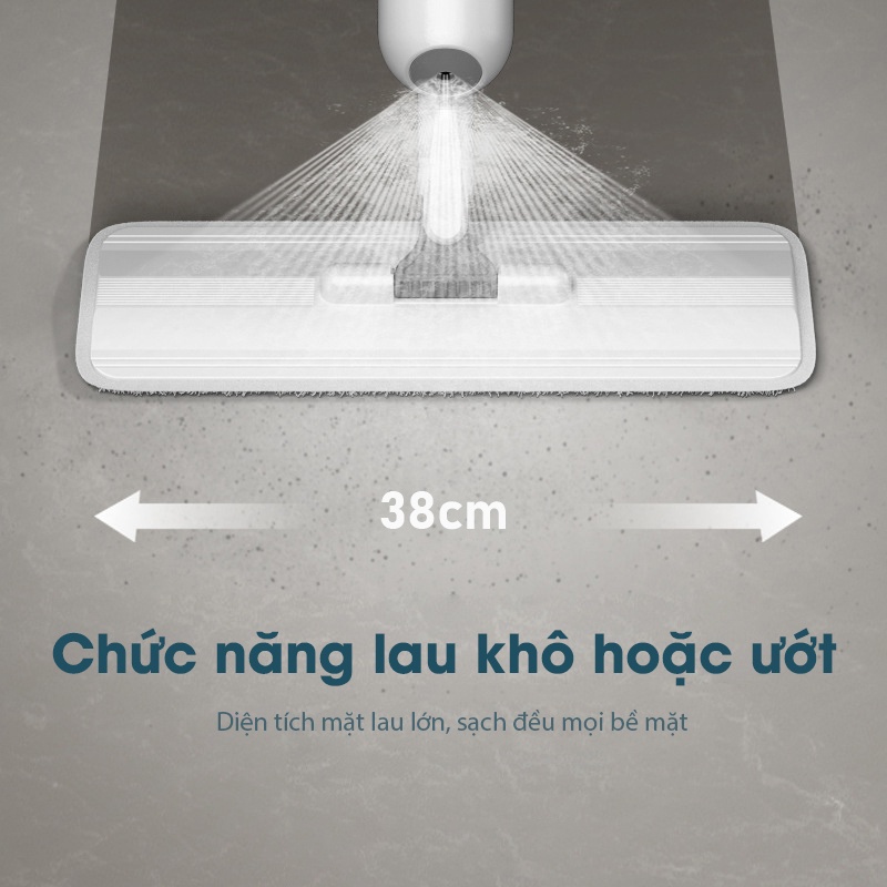 Cây Lau Nhà Phun Sương Đa Năng SAMONO - SCM001-  Đầu Xoay 360 Độ Linh Hoạt - Hai Chế Độ Lau Khô/ Ướt