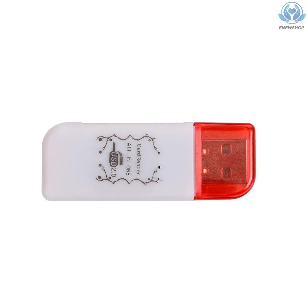 【enew】4-In-1 USB 2.0 Card Reader Multi-port Card Reader for TF/MMC/MS/M2