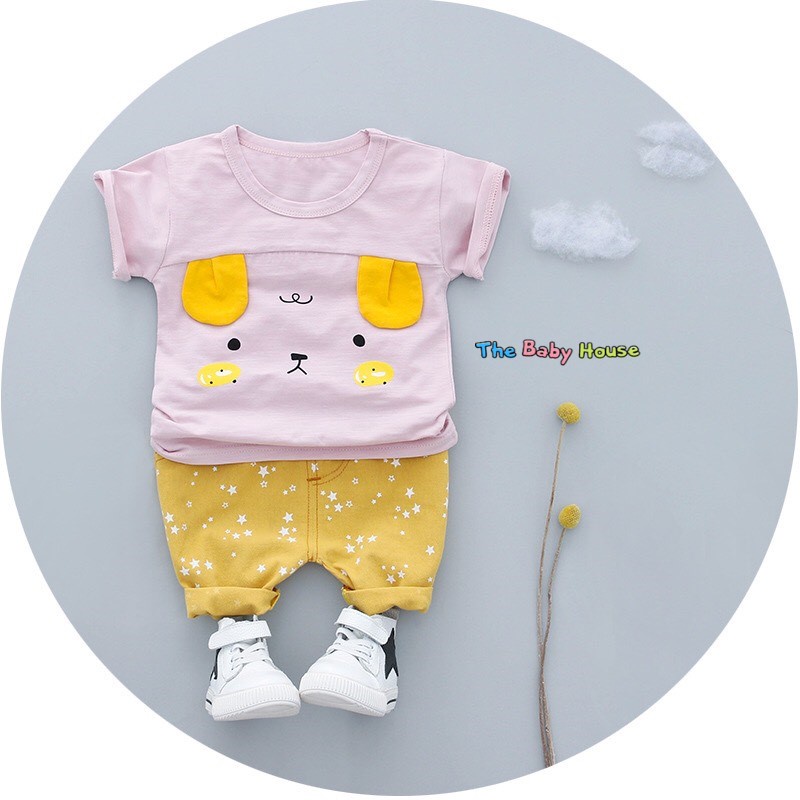 Bộ Quần Áo Cho Bé  𝐅𝐑𝐄𝐄𝐒𝐇𝐈𝐏 Bộ Quần Áo Gấu Bông Trẻ Em Phong Cách Hàn Quốc Dễ Thương Cho Bé Từ 1-4 Tuổi