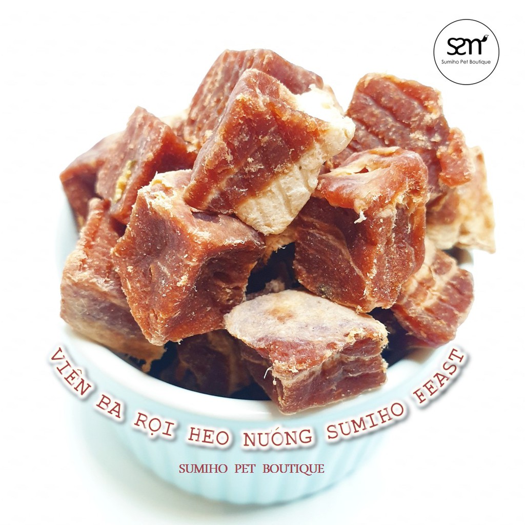Bánh thưởng cho chó Sumiho Feast (Viên ba chỉ heo/bò nướng) 100gr/túi