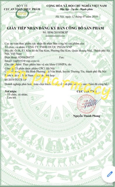 Dung dịch uống bổ sung kẽm, tăng cường miễn dịch Conipa Pure - hộp 20 ống 10ml