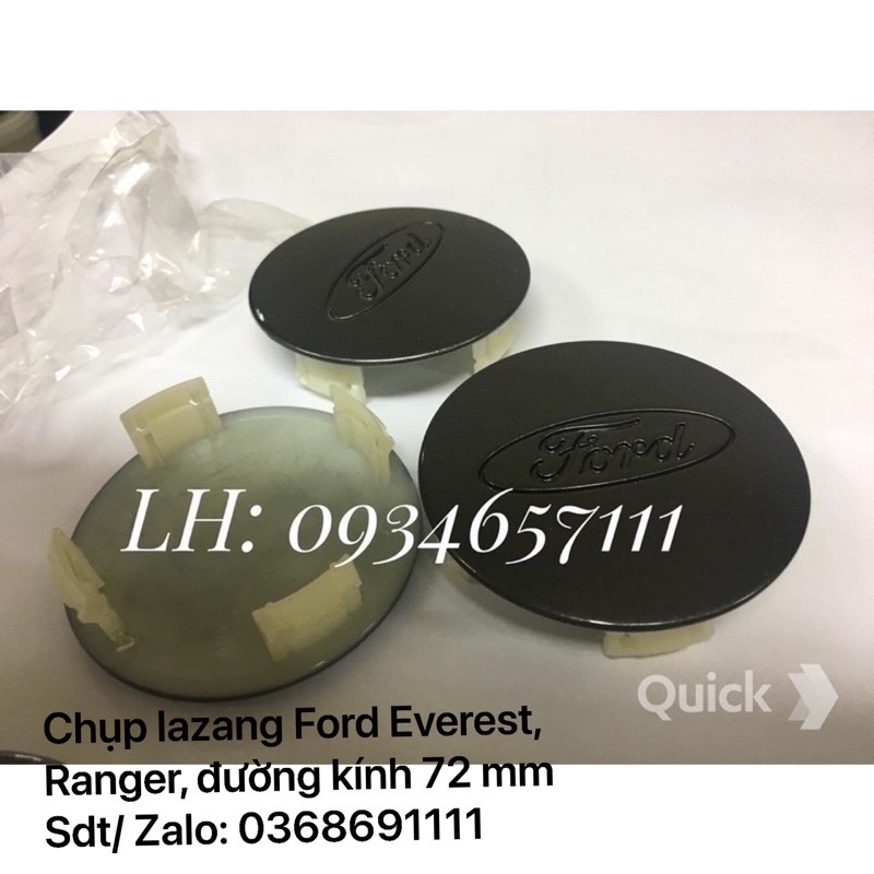 Logo chụp mân, ốp vành la zăng bánh xe Ford Ranger 2013-2022; Ford Everest 2016-2022