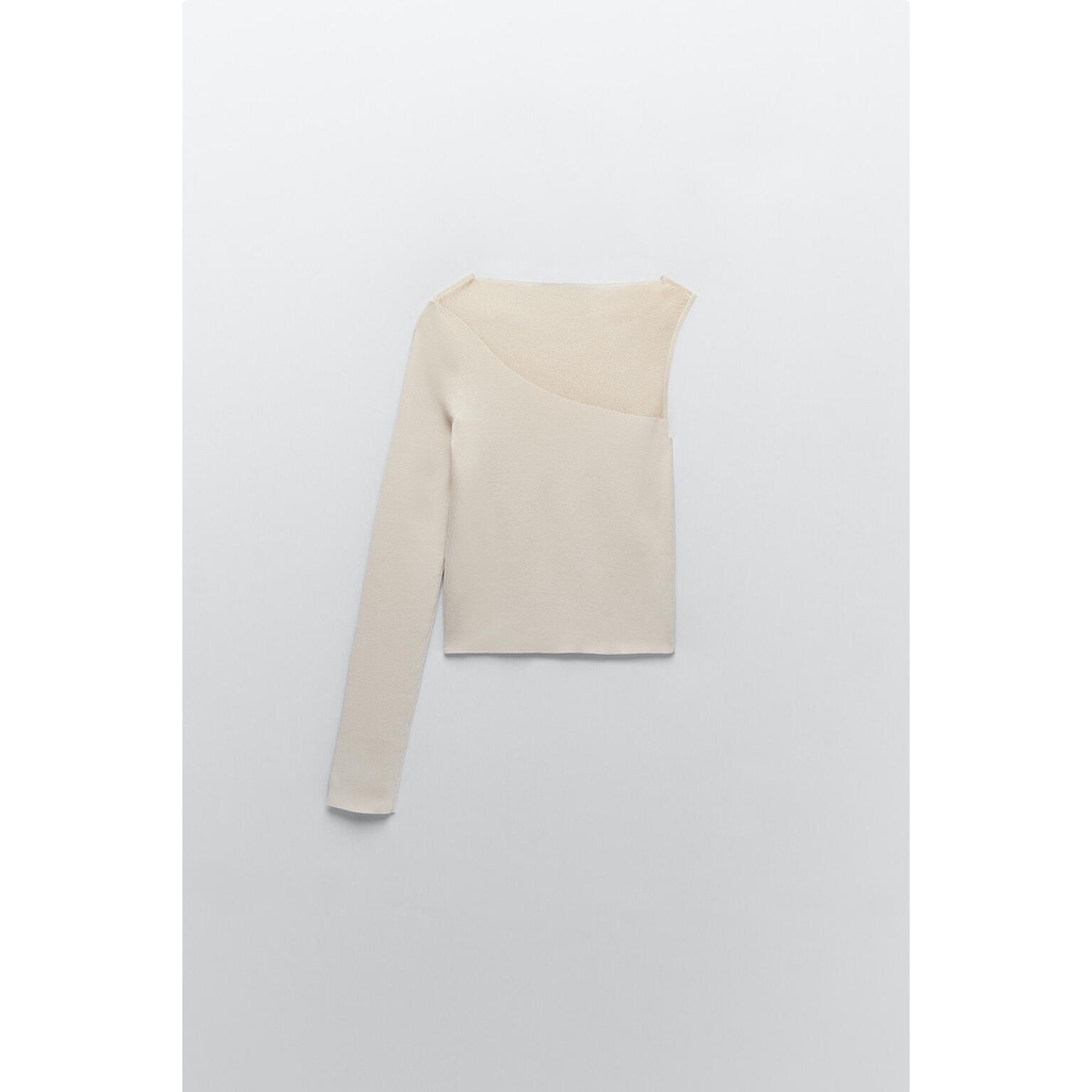 ZARA - Áo dệt kim không đối xứng 1 tay dành cho nữ 02893015712