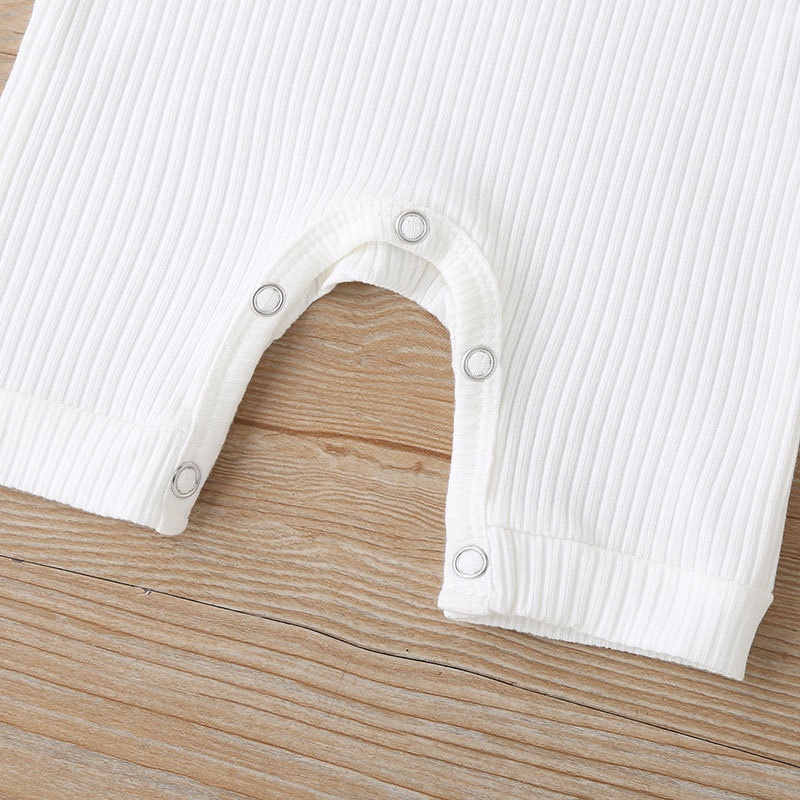 Body Ngắn Tay Trơn Màu Cho Bé Gái Sơ Sinh 0-18 Tháng,Bodysuit Liền Thân Áo Liền Quần Cho Bé