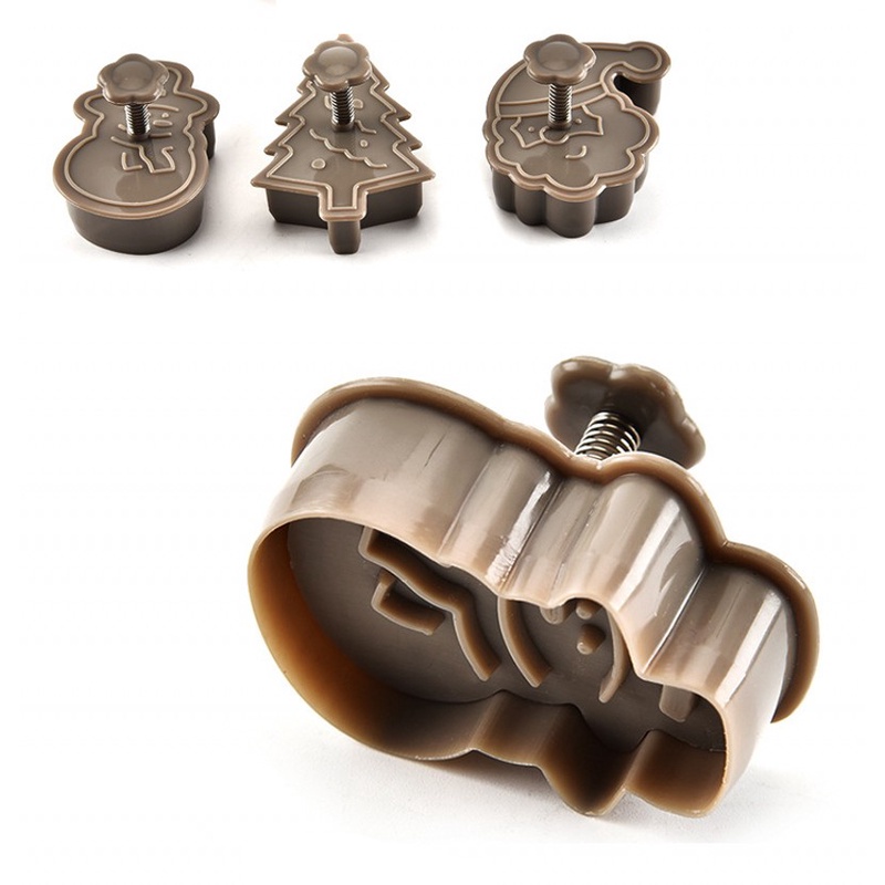 Set 4 khuôn nhấn tạo hình bánh quy 3D độc đáo