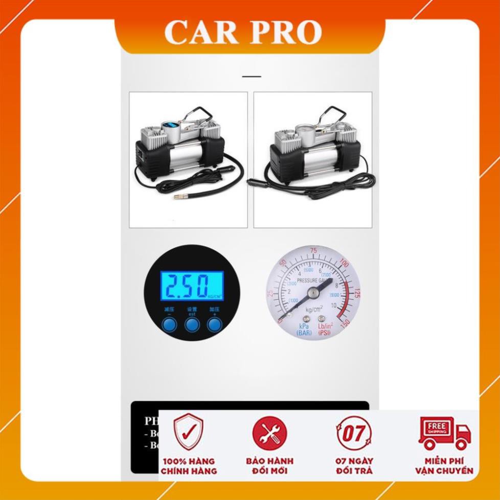 Bơm lốp ô tô 2 xi lanh Air Compressor mã lực lớn - CAR PRO