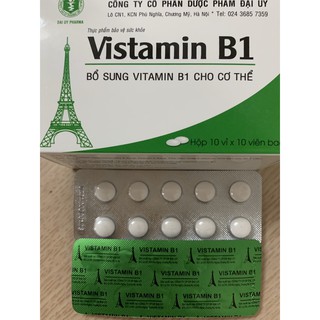 Vistamin B1 - Bổ sung vitamin B1 cho cơ thể - hộp 100 viên