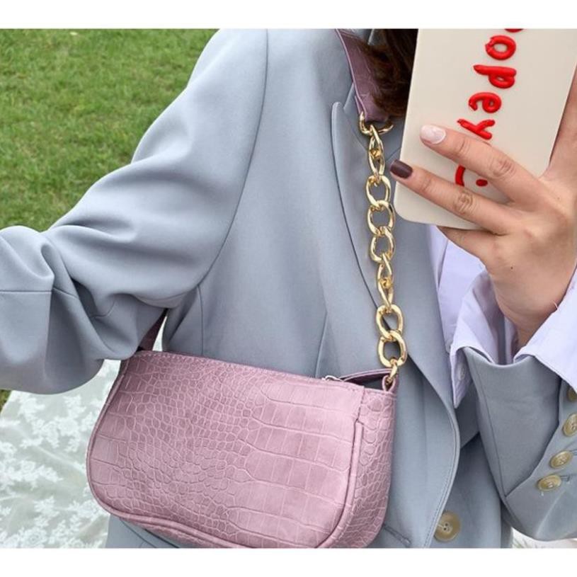 👛ẢNH SHOP CHỤP👛 Túi kẹp nách vân cá sấu phối xích vàng BH 434 | BigBuy360 - bigbuy360.vn