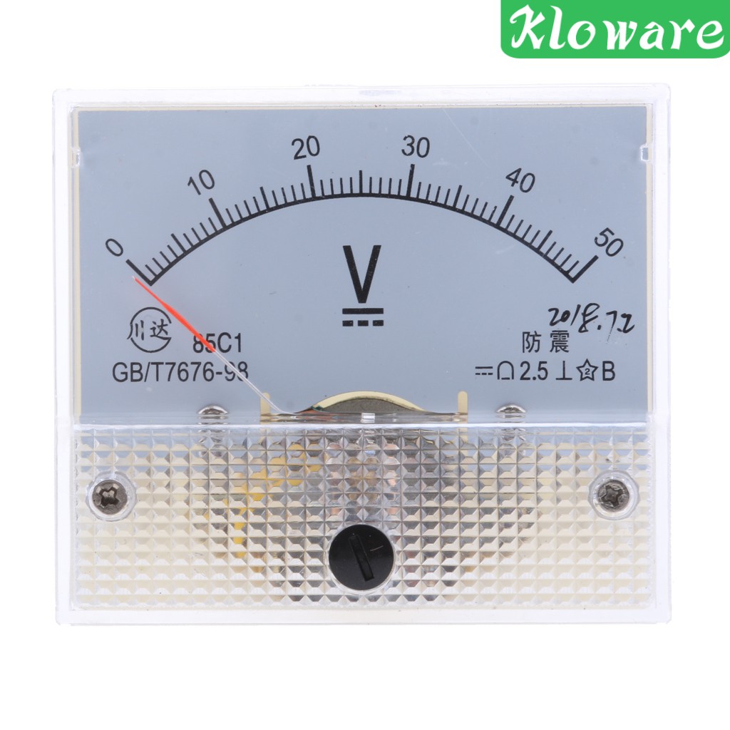 Bảng Điều Khiển Ampe Kế Ampe Kế 85C1 DC 0-5V Hình Chữ Nhật