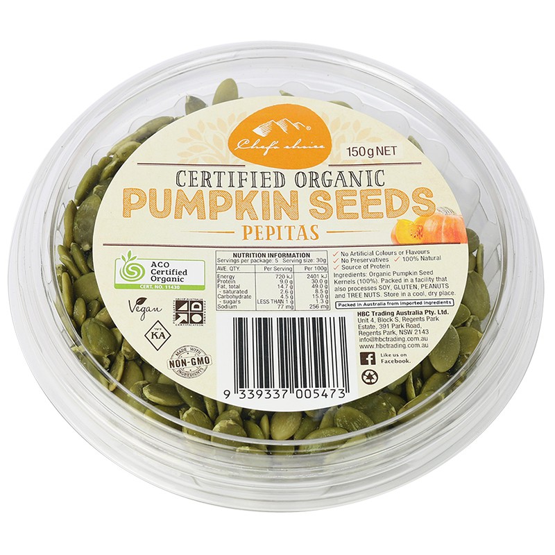 Hạt Bí Hữu Cơ Organic Nhập Khẩu