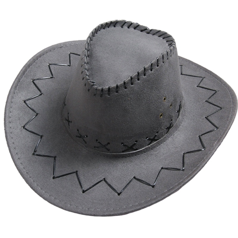 Mũ Cao Bồi Chống Gió Vành Rộng Có Dây Đeo Ngoài Trời Cho Nam Và Nữ