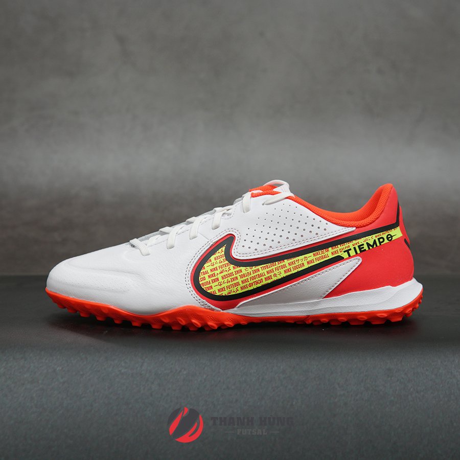 GIÀY ĐÁ BÓNG CHÍNH HÃNG NIKE TIEMPO LEGEND 9 ACADEMY TF - DA1191-176 - TRẮNG/ĐỎ/VÀNG